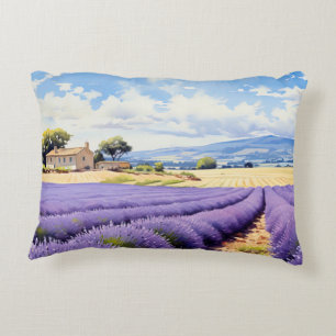 Schönes Lavendelfeld in der Provence Dekokissen