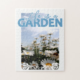 Schönes Leben ist ein Garden Quote Sky Blue Daisie