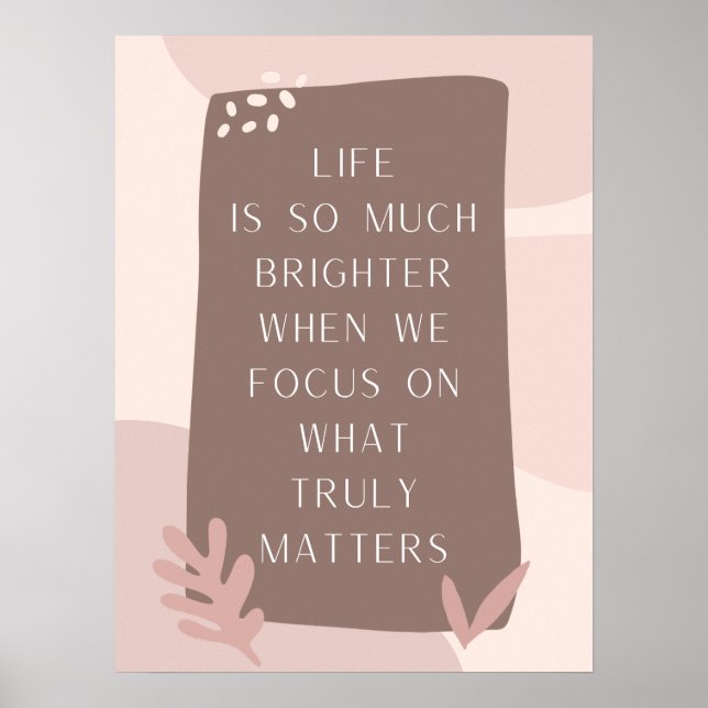 Schönes Lebensangebot im Boho-Stil Poster (Vorne)