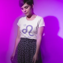 Schönes Leo Astrologie Zeichen Personalisiert Lila