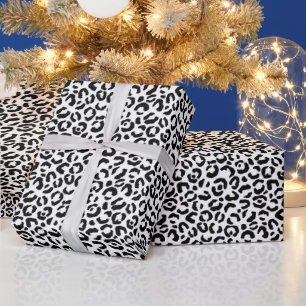 Schönes Leopard Print Weihnachtswrapping Papier Geschenkpapier