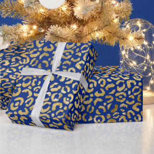 Schönes Leopard Print Weihnachtswrapping Papier Geschenkpapier