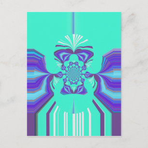 Schönes lila cyan irisierendes Blau Vektor Farbe Postkarte