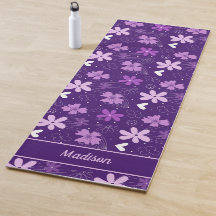 Schönes Lila Floral Daisy Blume Monogramm