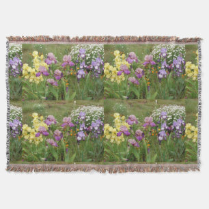 Schönes Lila Iris Blume Blumenstrauß Foto Decke