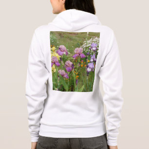 Schönes Lila Iris Blume Blumenstrauß Foto Hoodie
