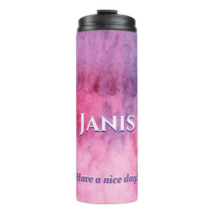 Schönes, Lila rosa Pastell-Design Thermosbecher