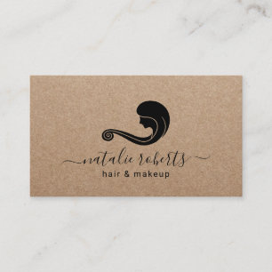 Schönes Logo Hair Stylist Makeup Künstler Kraft Visitenkarte