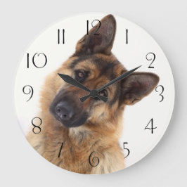 Schönes lustiges deutsches Hirtenportrait Große Wanduhr