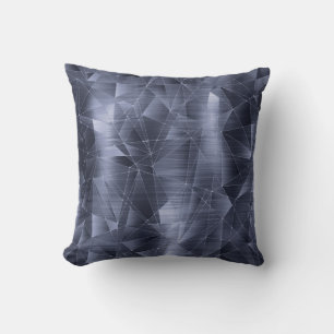 Schönes Luxus Navy Blue Geometrie Muster Kissen