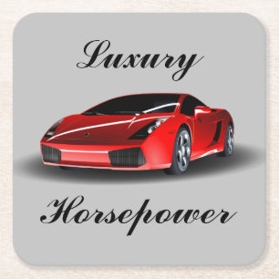 Schönes Luxus-Sportwagen Untersetzer Set