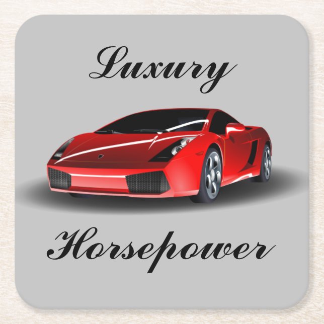 Schönes Luxus-Sportwagen Untersetzer Set (Vorderseite)