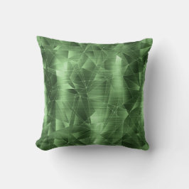 Schönes Luxuswald Green Geometrie Muster Kissen