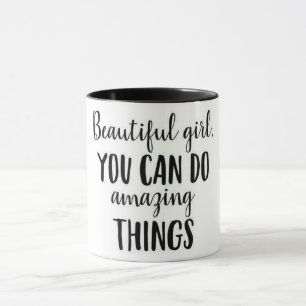 "SCHÖNES MÄDCHEN, DAS SIE PHANTASTISCH MACHEN KÖNN TASSE