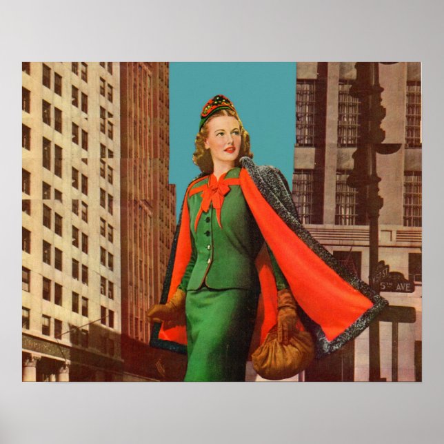 schönes Mädchen der 40er Jahre Poster (Vorne)