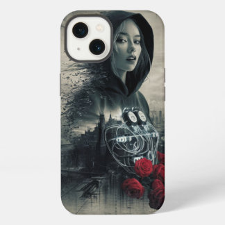 Schönes Mädchen-Design mit schwarzem Hoodi i iPhon iPhone Hülle