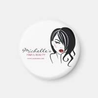 Schönes Mädchen mit schwerem Haar Makeup Icon