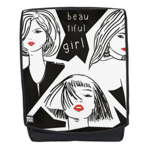 schönes Mädchen Rucksack