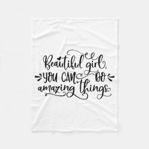 Schönes Mädchen Sie können Phantastischen Dinge Fleecedecke