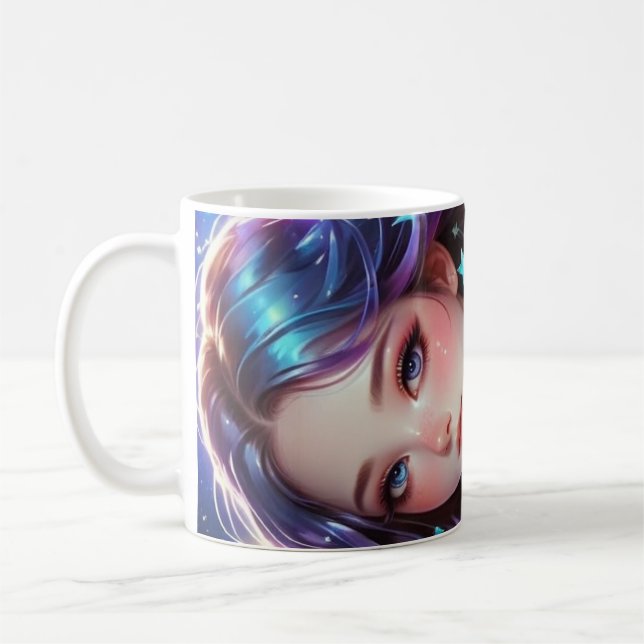 Schönes Mädchendesign Kaffeetasse (Links)