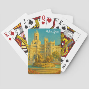 Schönes Madrid Spanien Vintage Reise Kunst Spielkarten