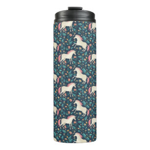Schönes magisches Einhorn-Muster Thermosbecher
