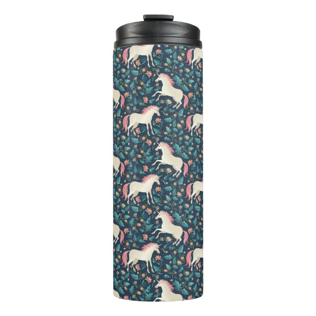 Schönes magisches Einhorn-Muster Thermosbecher (Vorderseite)