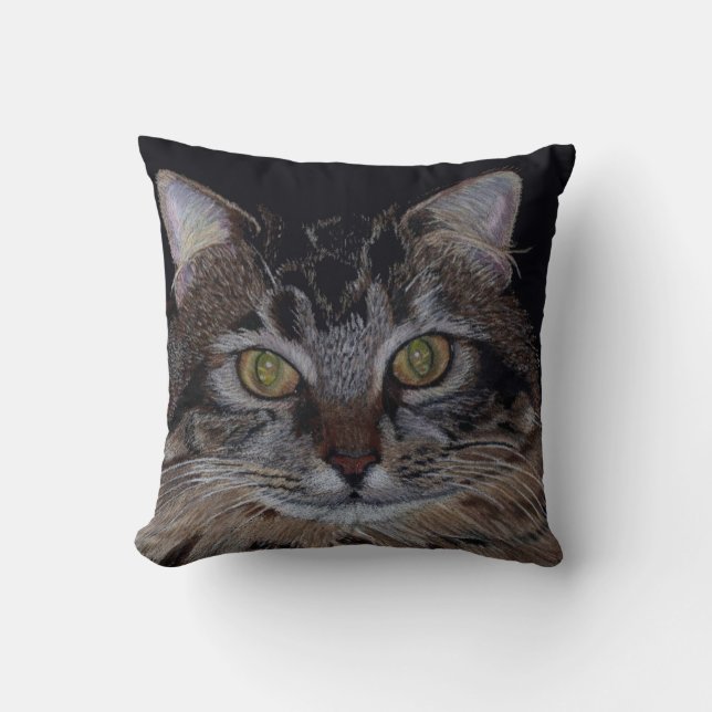 Schönes Maine-Waschbär-Katzen-Kissen Kissen (Vorderseite)
