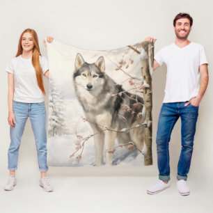 Schönes Malamute Fleecedecke
