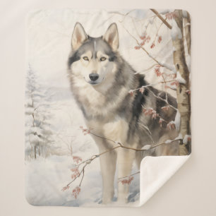 Schönes Malamute Sherpadecke