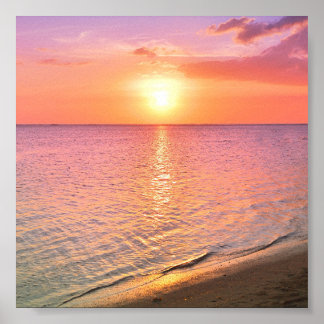 Schönes Malediven Beach Sunset Poster