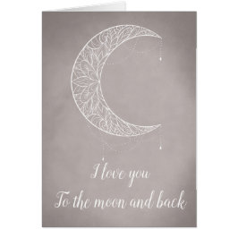 Schönes Mandala Crescent Moon Design Muster