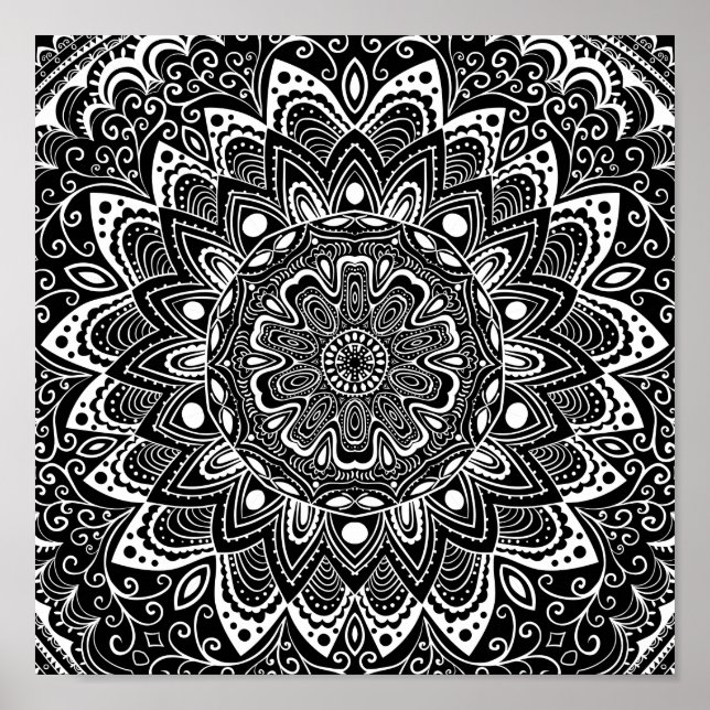 Schönes Mandala Pattern Poster (Vorne)