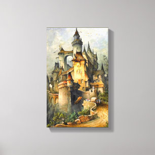 Schönes Märchen-Schloss durch Hanns Bolz Leinwanddruck