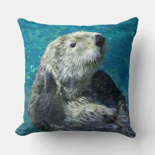 Schönes Meer Otter Niedliches blaues Wasser Kissen
