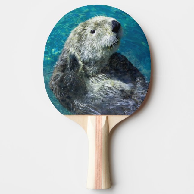 Schönes Meer Otter Niedliches blaues Wasser Tischtennis Schläger (Vorderseite)