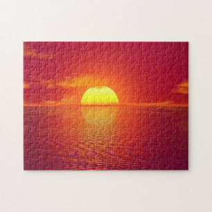 Schönes Meer Sonnenuntergang