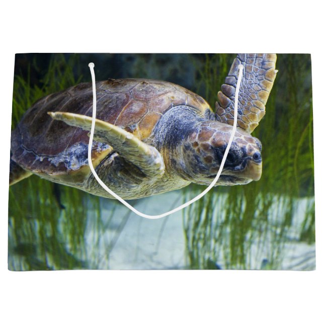 Schönes Meeresschildkrötenschwimmen Große Geschenktüte (Vorderseite)