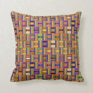 Schönes mehrfarbiges Glas Kente Kissen