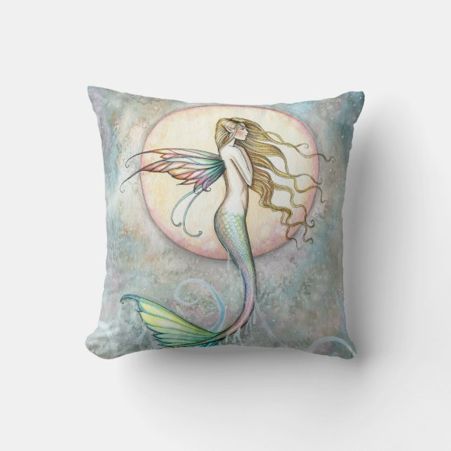 Schönes Mermaid-Kissen Kissen (Vorderseite)