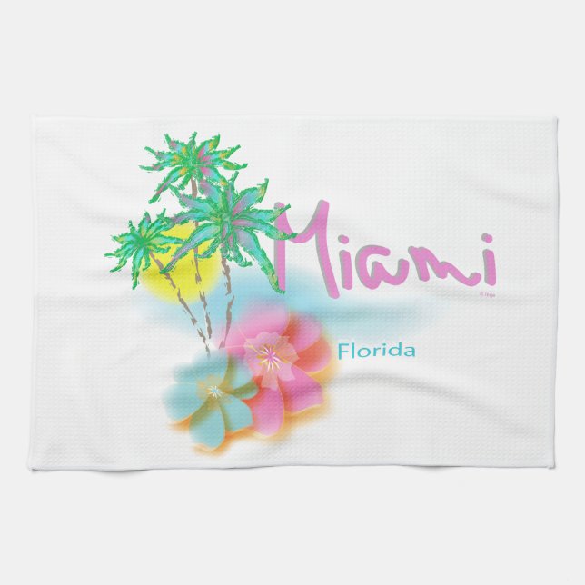 Schönes Miami Florida Küchentuch (Horizontal)