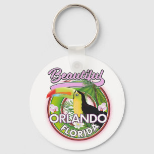 Schönes Miami Orlando Reise Logo Schlüsselanhänger