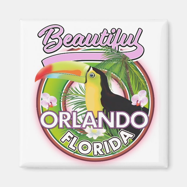 Schönes Miami Orlando Reiselogo Magnet (Vorne)