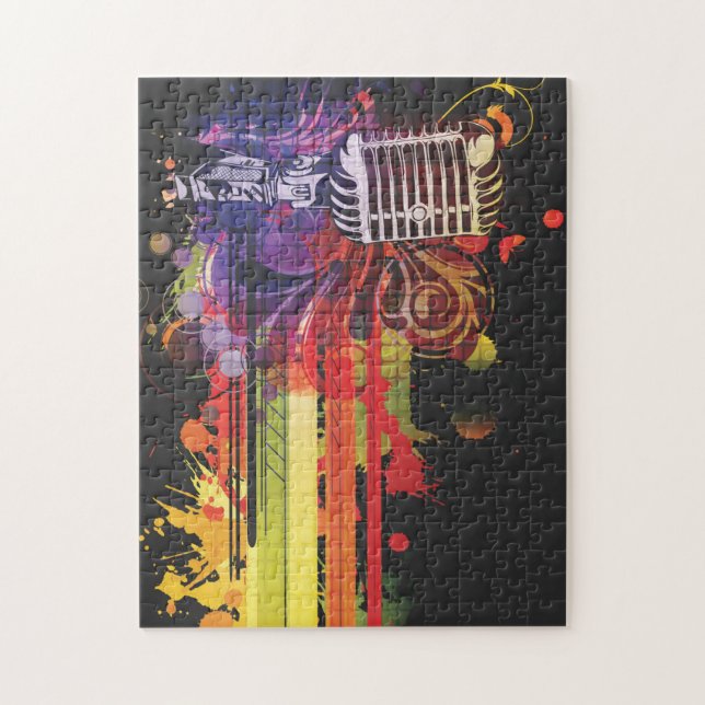 Schönes Mikrophone Jigsaw Puzzle (Vertikal)