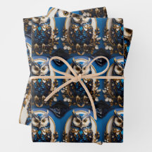 Schönes, minimalistisches blaues Owl