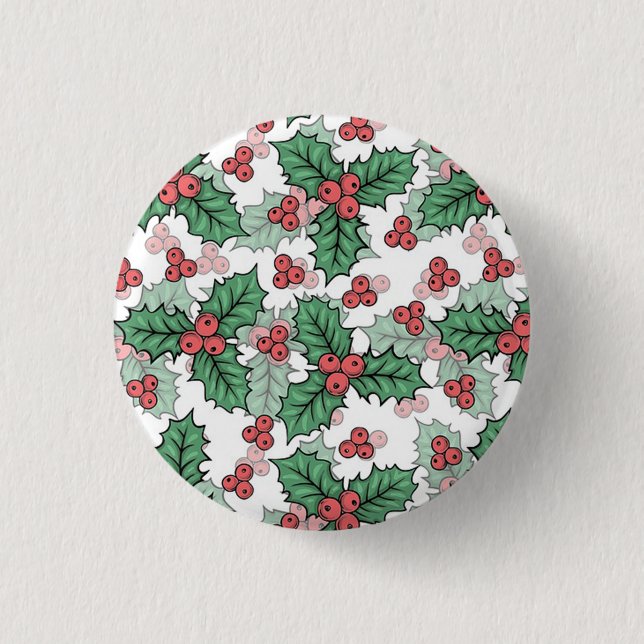 Schönes Mistletoe Getränk Button (Vorderseite)