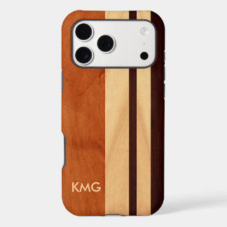 Schönes mit Monogramm Holz Stripes Muster