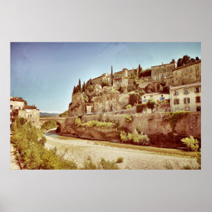 Schönes mittelalterliches Dorf Vaison la Romaine, Poster