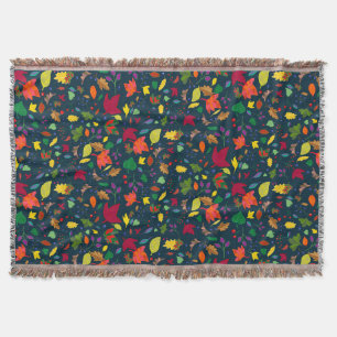 Schönes, modernes aquamarines Herbstleaves Throw B Decke