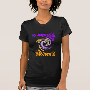 Schönes modernes Kunstdesign: Lila und Goldbrust T-Shirt
